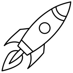 Minimal Rocket Vector on White