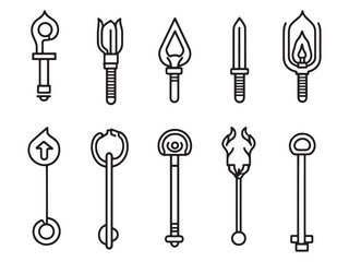 Cutting Torch line art icon modern design symbol