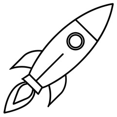 Minimal Rocket Vector on White