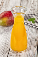 Sweet cold tropical mango juice