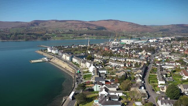 Morning Flight over Warrenpoint, Newry, Northern Ireland, UK