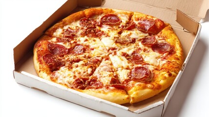 Nostalgic School Pizza: A Wholesome Meal from Old Grades, Isolated in White Background