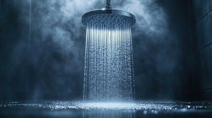 Steam from a shower head