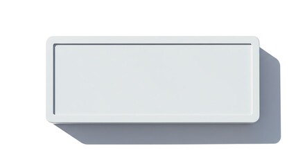 White Rectangular Sign Blank Template for Custom Text