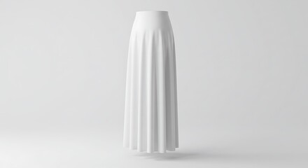 Elegant White Maxi Skirt Displayed on a Neutral Background
