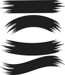 Brush effect silhouette illustration vector .