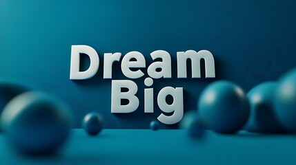 Motivational message about ambition displayed on a teal background.