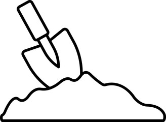 Garden Trowel Vector Icon Stock Illustration