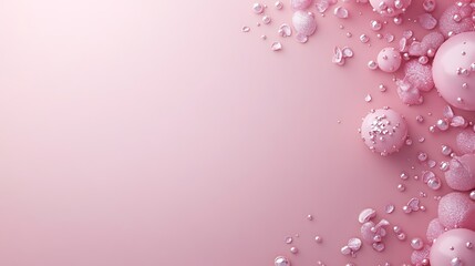 Pink spheres with pearls, and background.