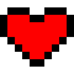 red pixel heart