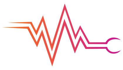 Pulse Wave logo Vector Creative Sound waves logo concept design template