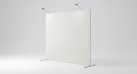 Display Backdrop with Lights on a Clean Studio Background
