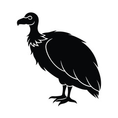 Vultures Vector Silhouette Dynamic Pose with Intense Focus