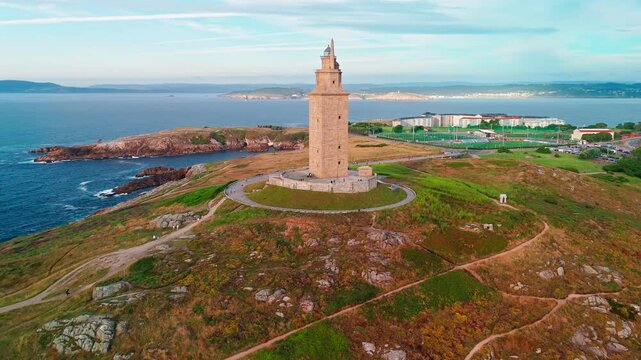 Tower of Hercules in A Coruna, Galicia, Spain