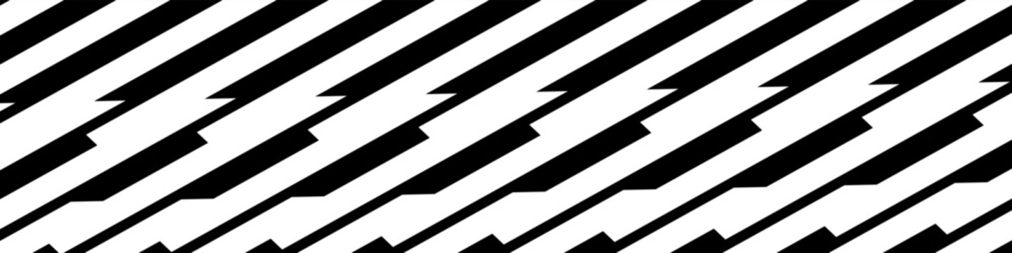 Slash lines pattern. Border with tilted parallel stripes. Embroidery ornament with slanted stitches on white background. Geometric print for caution tape or barrier.