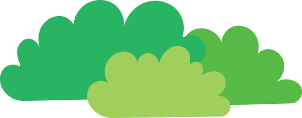  Simple Green Bush Silhouettes for Natural Design