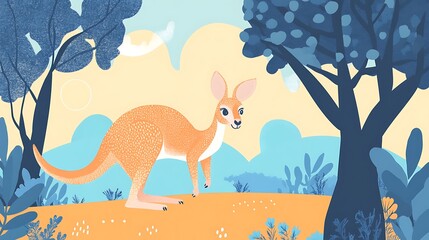 Kangaroo in Australian Bush.