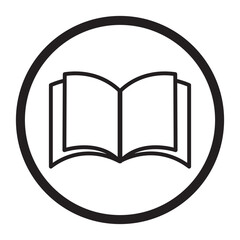 Set of book related line icons. Textbook, open book, page, literature etc. Editable stroke.