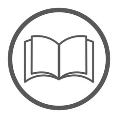 Set of book related line icons. Textbook, open book, page, literature etc. Editable stroke.