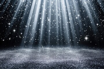 Dramatic, sparkling, ethereal stage backdrop