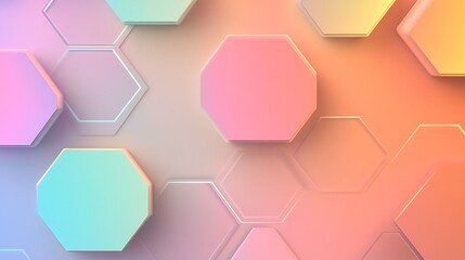 Pastel Hexagon Pattern Background.