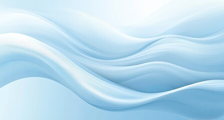 Blurred light blue and white gradient background with lens flare. Abstract blurred nature landscape, blurred sky with bokeh effect. Spring summer daylight background for design template. 