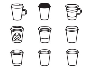 Expensive Coffee line art icon modern design concept