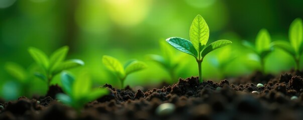 Emerald coffee seedlings thrive amidst vibrant foliage , botany, cultivation