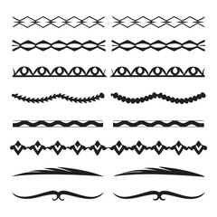 Collection of Black and White Decorative Borders and Dividers