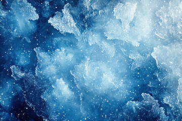 Obraz premium Blue and white background with stars, creating a celestial and magical atmosphere.