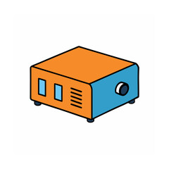 Fototapeta premium Electronic Parts Vector Clipart Tech Components Line Art on White Background