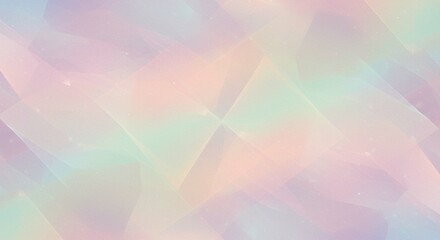Pastel Geometric Abstract Background Soft Pink Blue and Green Iridescent Design