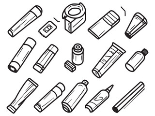Glue Stick art icon creative illustration for kids