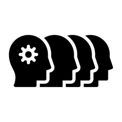 manager glyph icon. leadership solid illustration