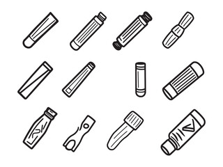 Naklejka premium Glue Stick art icon fun craft for beginners