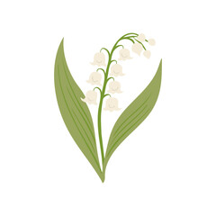 Minimalist Lily of the Valley Vector – Elegant Spring Botanical Floral Line Art Design