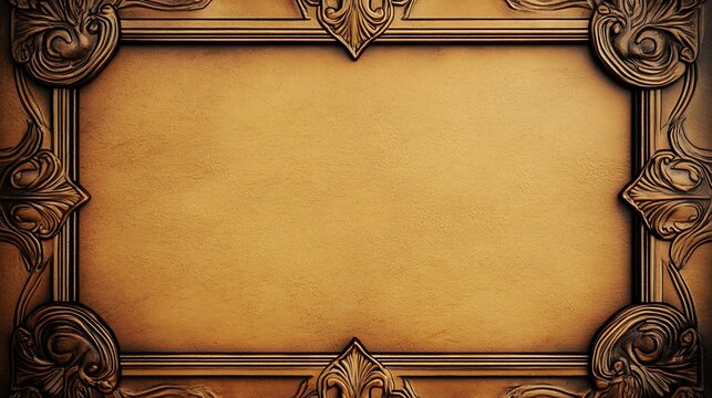 Ornate Frame with Brown Texture.