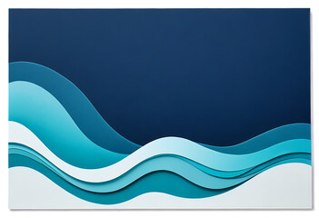 ocean wave abstract blue gradient modern art