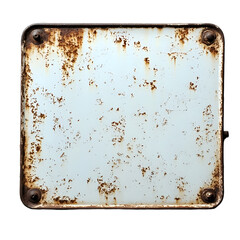 blank white faint rusted vintage metal signs