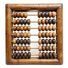 old abacus isolated on white