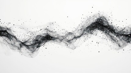 Obraz premium Abstract wave of dark particles