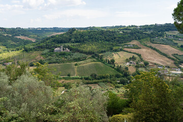 Obraz premium Countryside And Farms Surrounding Orvieto, Umbria, Italy