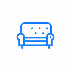 sofa furniture icon sign vector