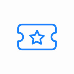 ticket coupon star icon sign vector