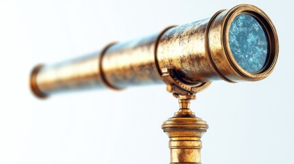 Antique brass telescope
