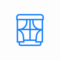 window curtains icon sign vector