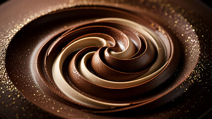 Indulge in swirling chocolate decadence rich textures and luxurious swirls a tempting treat for the senses