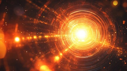 Fototapeta premium bright orange energy vortex abstract background