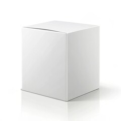Naklejka premium white box isolated on white