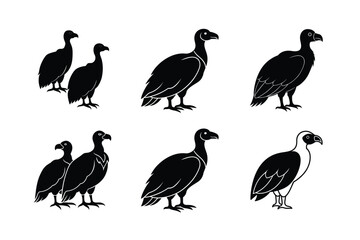 Fast Moving Vultures Vector Illustration